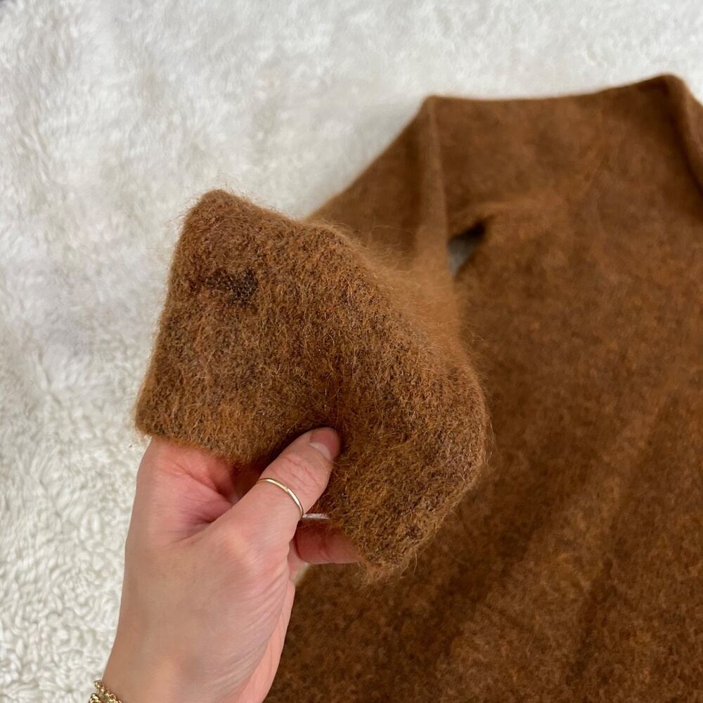 Eileen Fisher Brown TurtleNeck M Designer Quite Luxury Classic Preppy Old Money - Picture 7 of 7